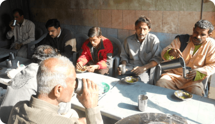 people eating food 